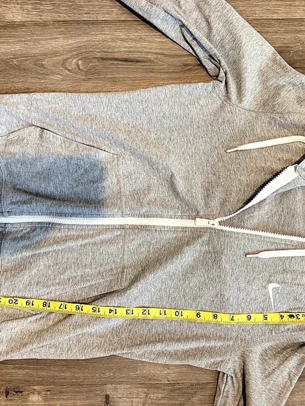 Nike Gray Zip Hoodie Size Medium - Picture 6 of 6